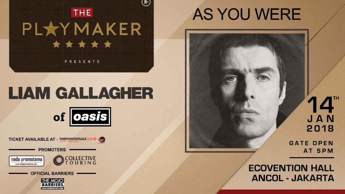 Liam Gallagher of Oasis Live in Jakarta