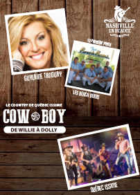 COMBO - « COW-BOY, DE WILLIE À DOLLY » PAR QUÉBEC ISSIME le 27 juillet & Guylaine Tanguay le 3 août 2018