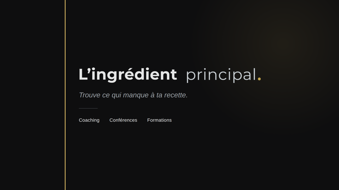 L'ingrédient Principal