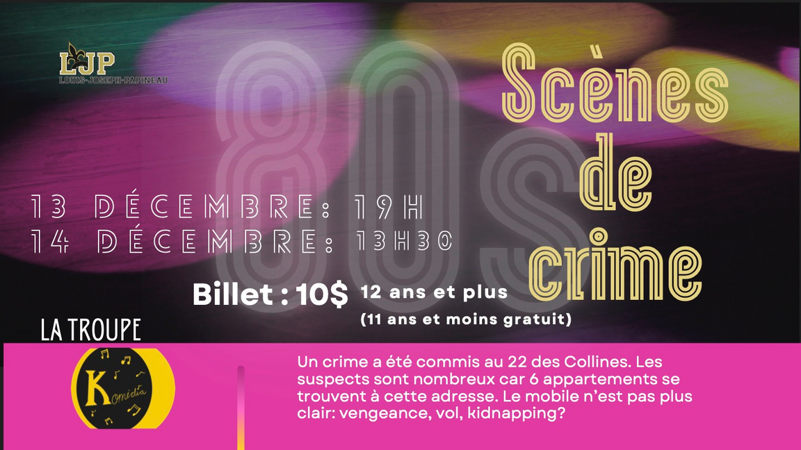 La Troupe Komédia - Scènes de crime