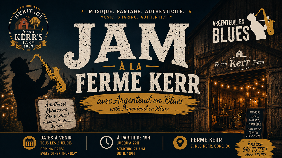 Soirée JAM à la Ferme Kerr / JAM Night at Kerr's Farm