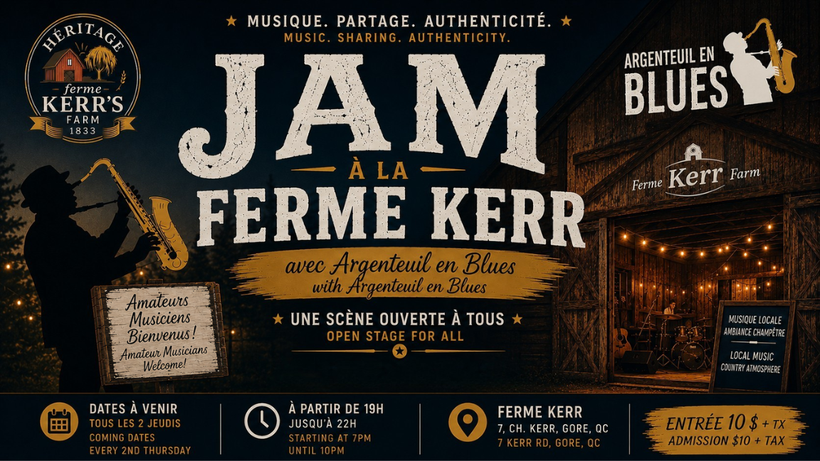 Soirée JAM à la Ferme Kerr / JAM Night at Kerr's Farm