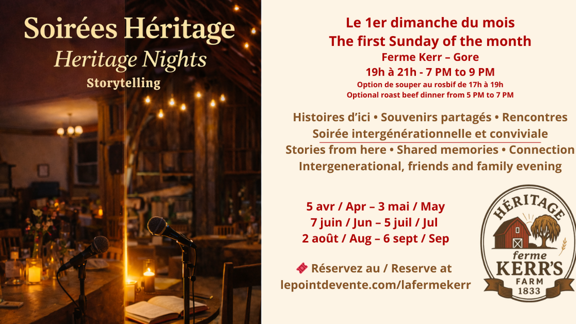 Soirées Héritage–Storytelling-Heritage Nights