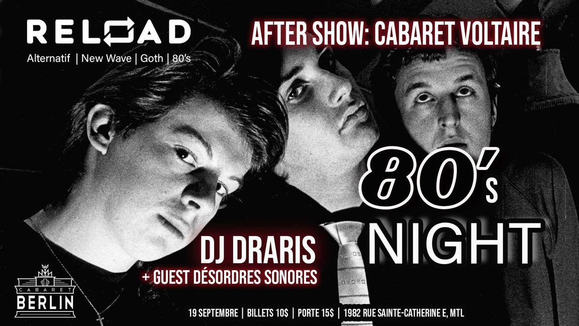 80's Night (Reload) After Show Cabaret Voltaire