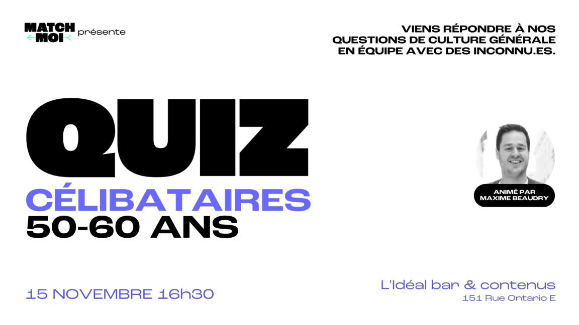 Soirée QUIZ 50-60 ans
