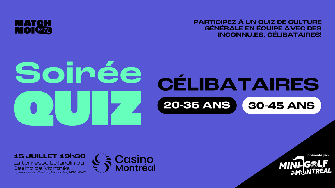Soirée quiz - On crée les équipes! (20-35 ans et 30-45 ans)