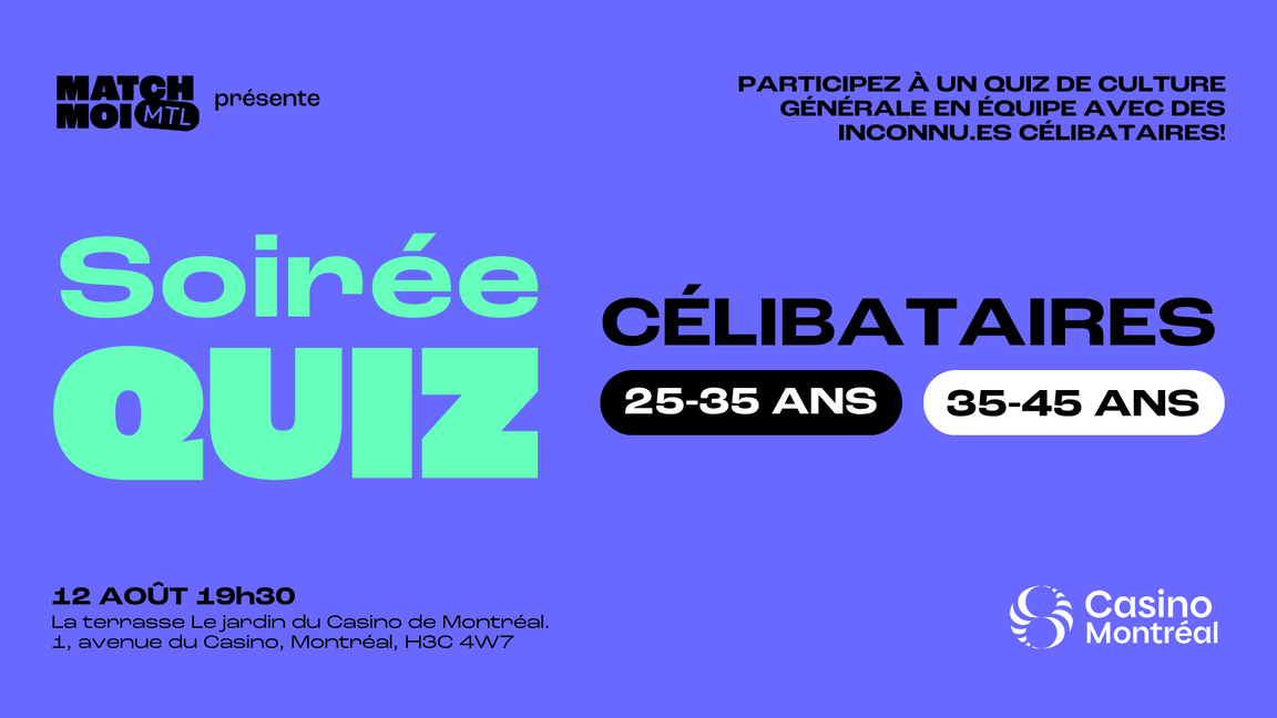 Soirée quiz - On crée les équipes! (25-35 ans et 35-45 ans)