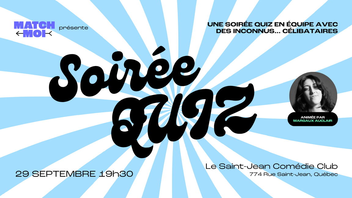 Soirée quiz - On crée les équipes! (25-40 ans)