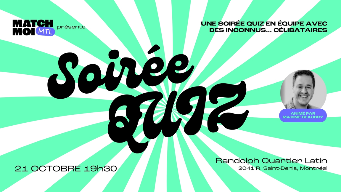 Soirée quiz - On crée les équipes! (25-35 ans)
