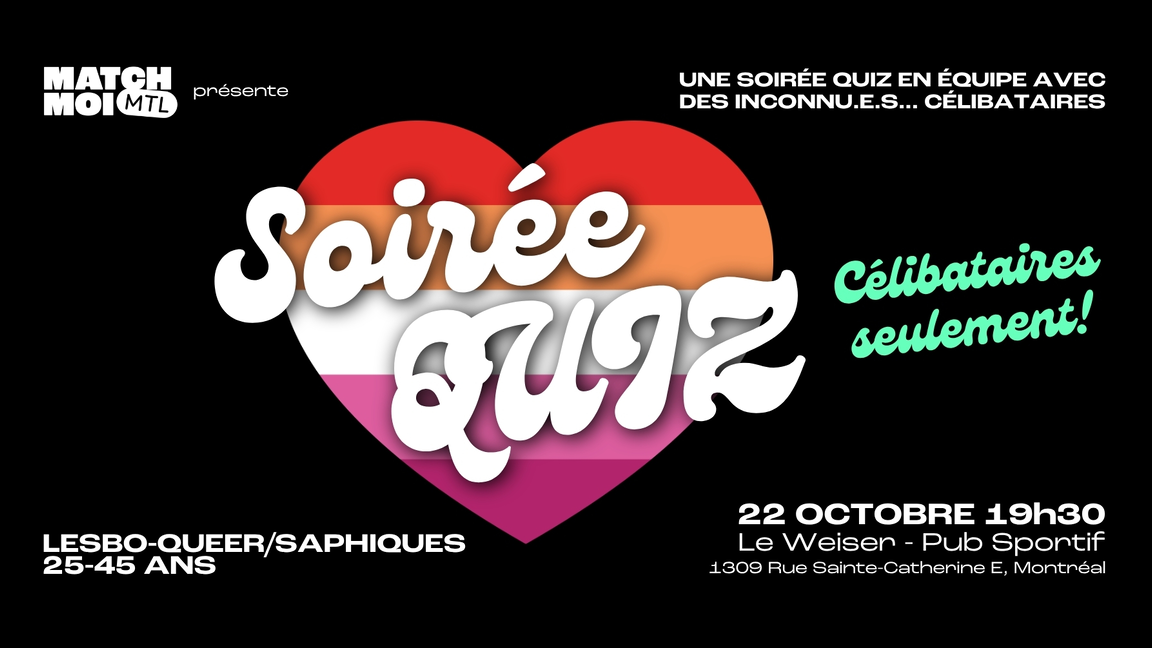 Soirée quiz - Célibataires lesbo-queer/saphiques (25-45 ans)