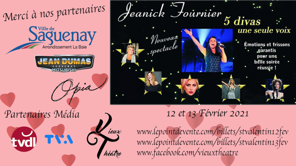 Concert Virtuel St-Valentin : Jeanick Fournier - 5 Divas, 1 Seule Voix