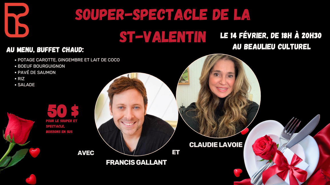 Souper-spectacle de la St-Valentin avec Claudie Lavoie et Francis Gallant