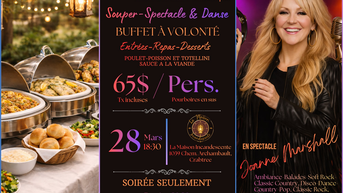Souper-Spectacle et Danse avec Joanne Marshall