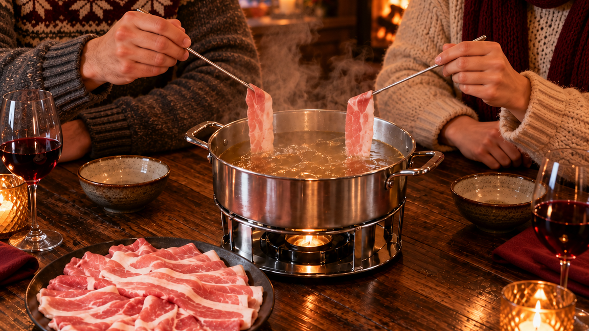 Un soirée froide à la fondue