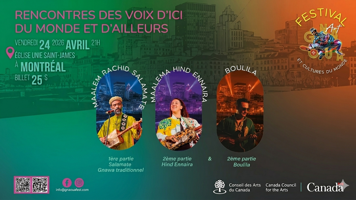 Rencontres des Voix d'Ici et d'Ailleurs - Maalem Rachid Salamate • Maalema Hind Ennaira • Boulila