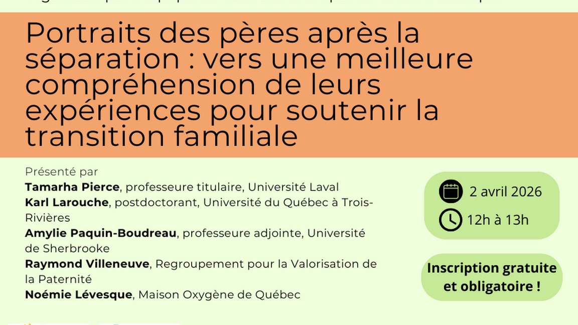 Portraits des pères après la séparation : vers une meilleure compréhension de leurs expériences pour soutenir la transition familiale
