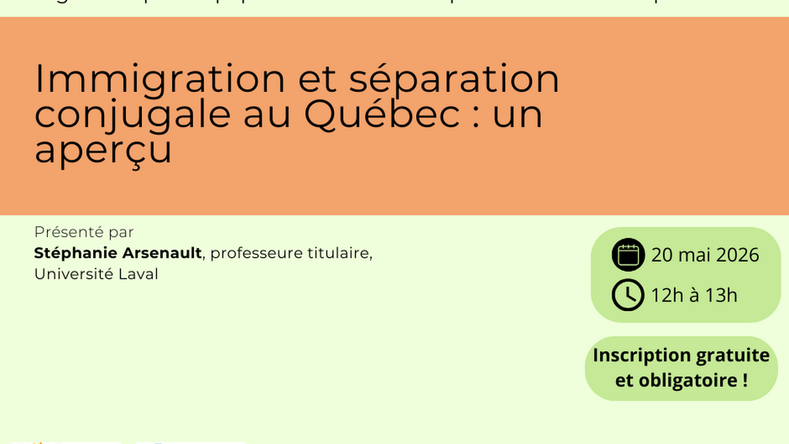 Immigration et séparation conjugale au Québec : un aperçu