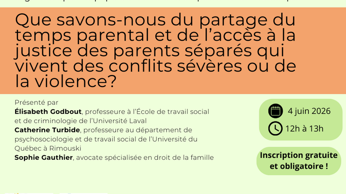 Que savons-nous du partage du temps parental et de l’accès à la justice des parents séparés qui vivent des conflits sévères ou de la violence?