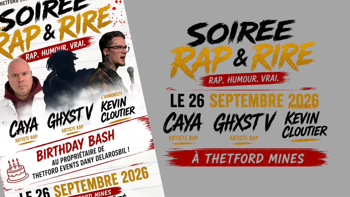 SOIRÉE RAP & RIRE CAYA - GHXST V - KEVIN CLOUTIER