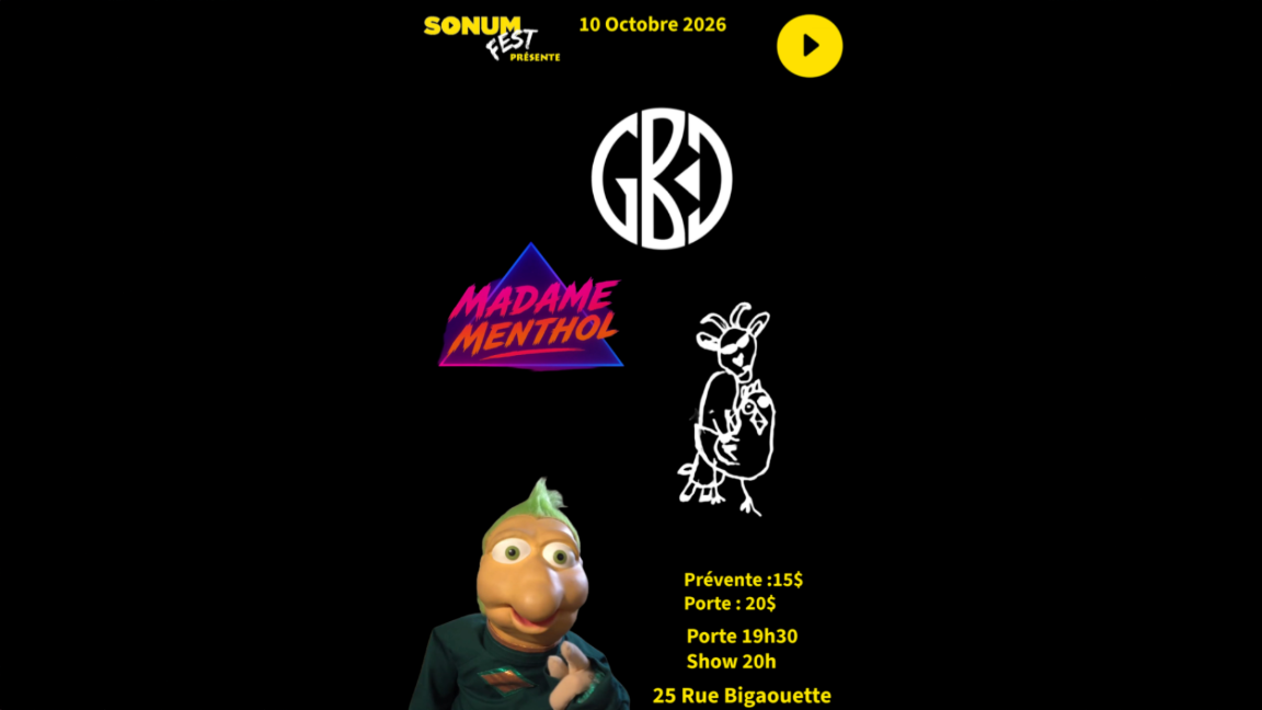 Guitbassdrom avec Madame Menthol et Globules Brunes