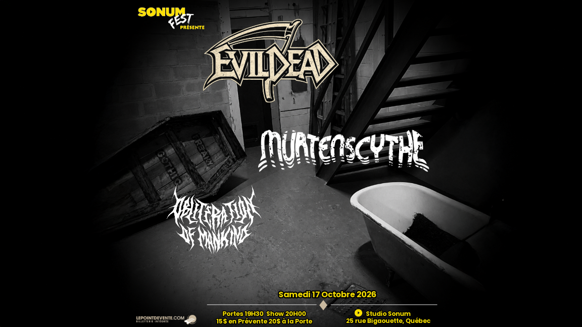 Evildead avec Mürtenscythe et Obliteration Of Mankind