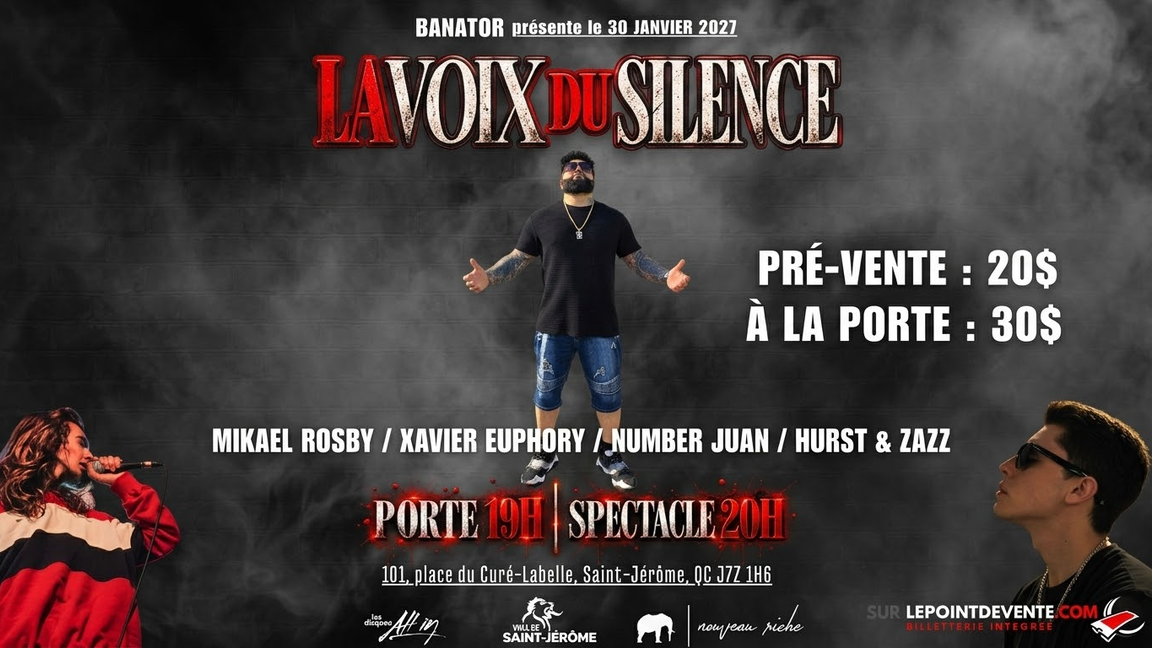 Banator – Lancement d'album : La voix du silence à Saint-Jérôme (Tout âges)