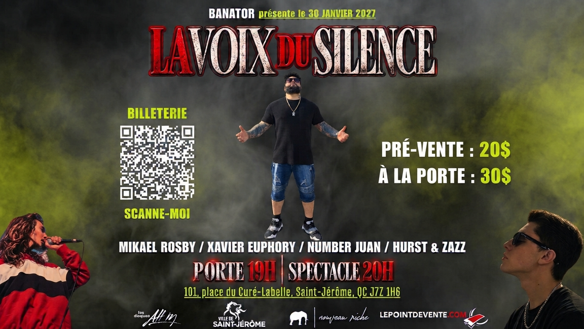 Banator – Lancement d'album : La voix du silence à Saint-Jérôme (Tout âges)
