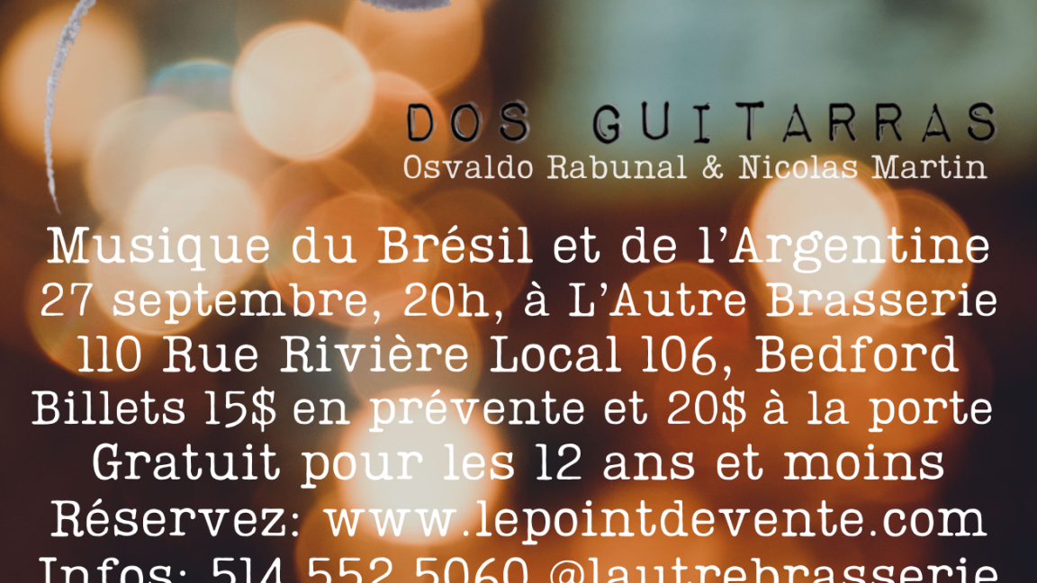DOS GUITARRAS pour une deuxième fois à L'Autre Brasserie