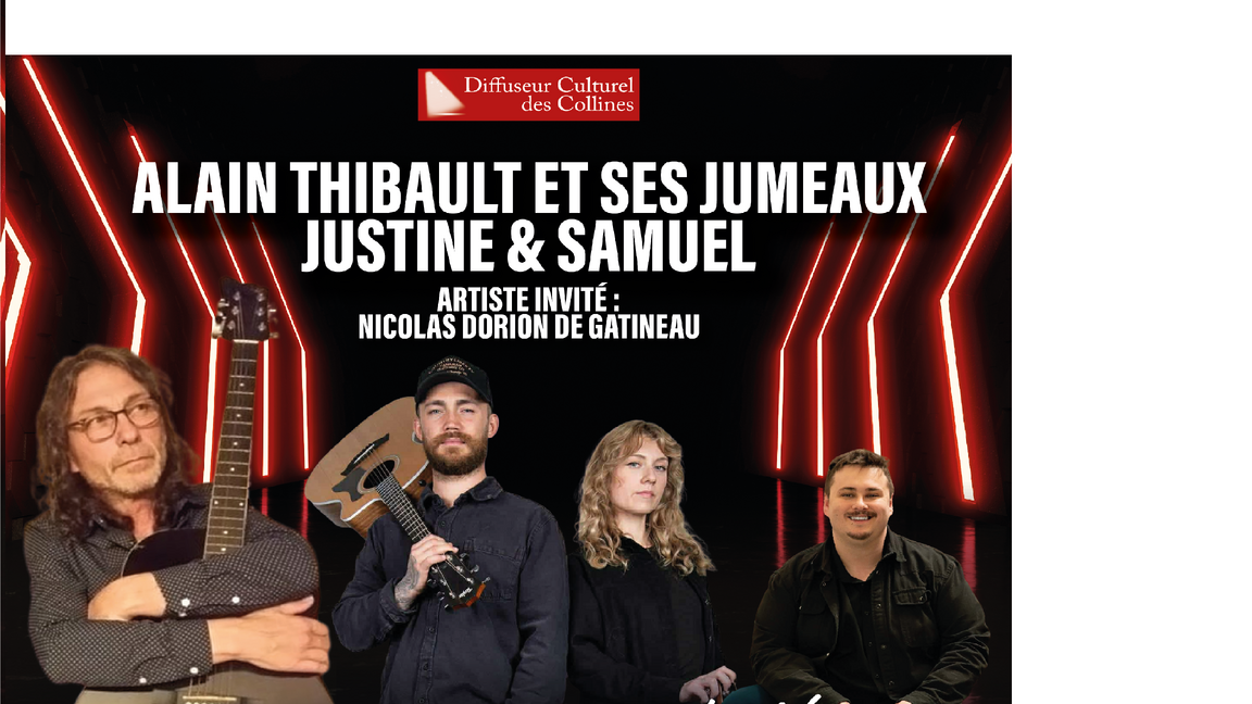 Alain Thibault et ses jumeaux Justine et Samuel