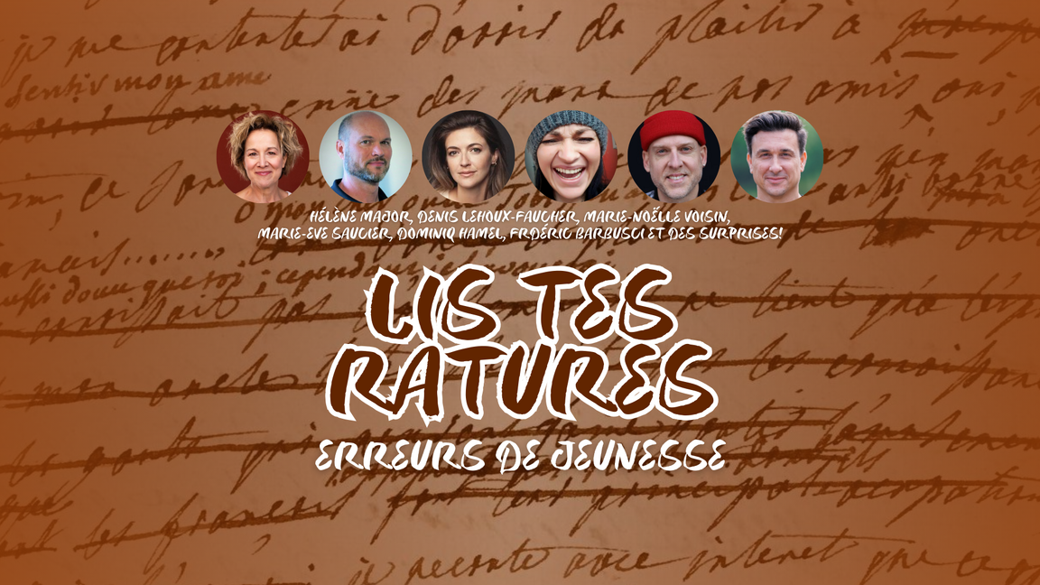 LIS TES RATURES - Erreurs de jeunesse