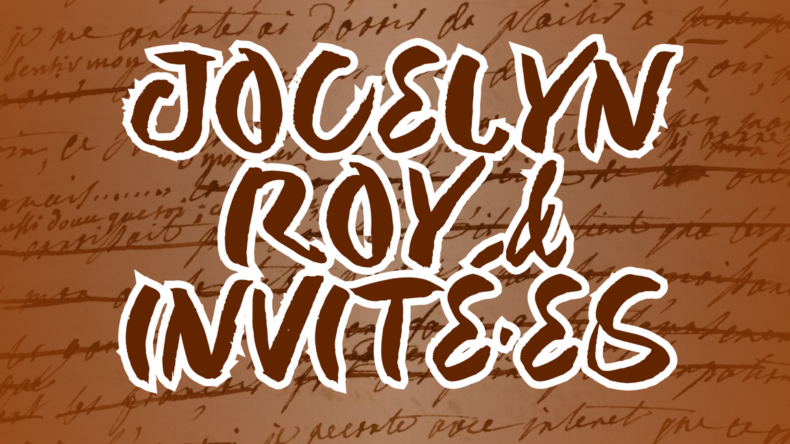 Soirée de lectures: Jocelyn Roy