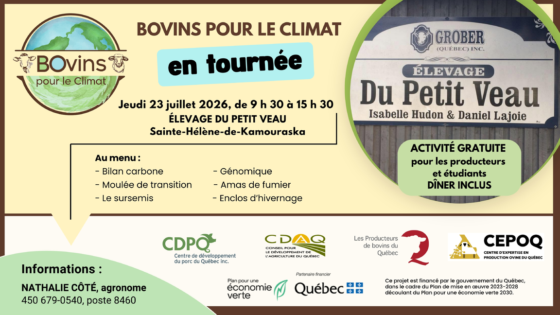 BOvins pour le climat en tournée