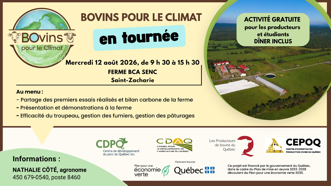 BOvins pour le climat en tournée