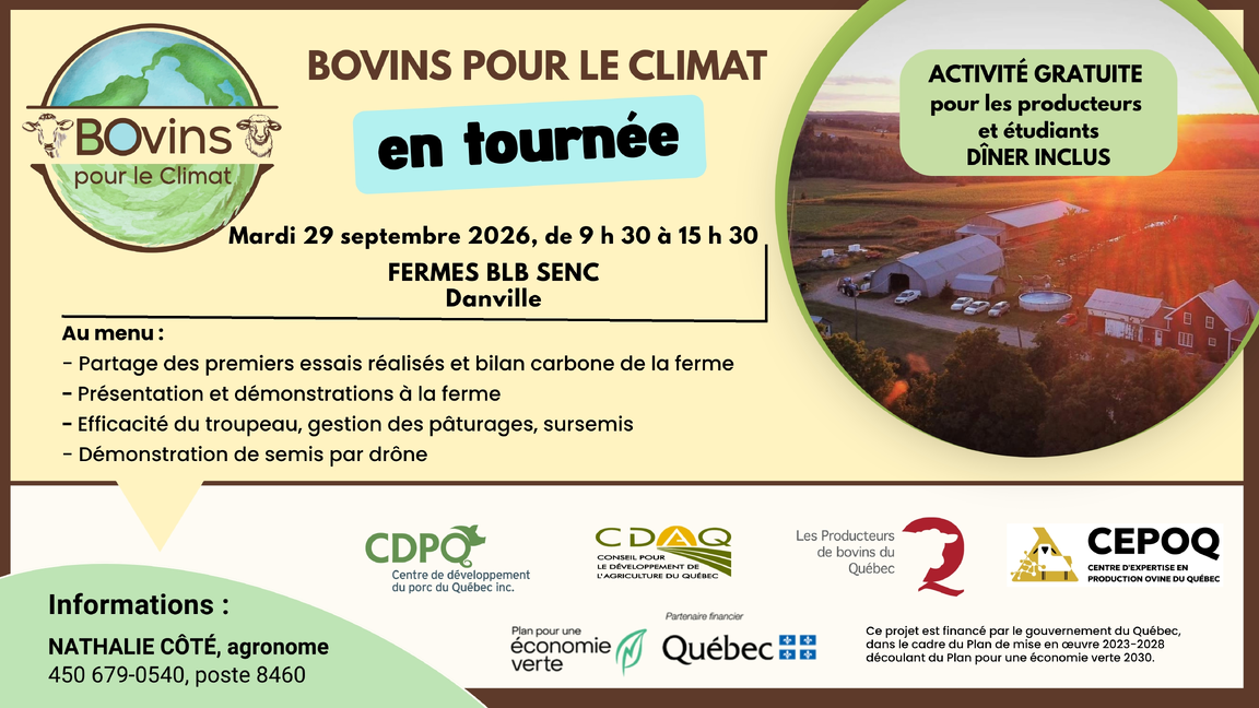 BOvins pour le climat en tournée