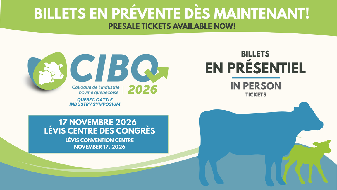 Colloque de l'industrie bovine québécoise 2026 - PRÉSENTIEL