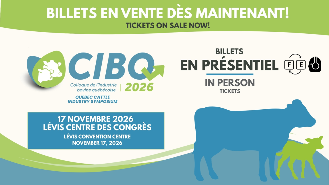 Colloque de l'industrie bovine québécoise 2026 - PRÉSENTIEL