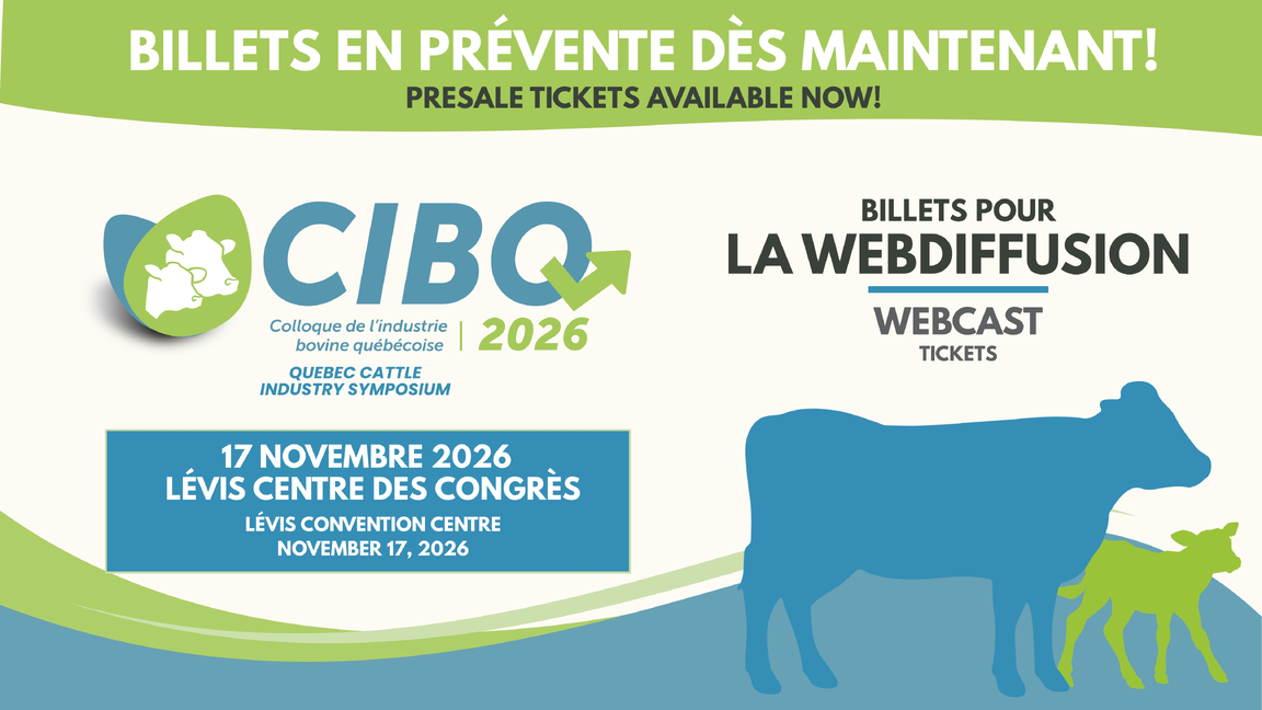 Colloque de l'industrie bovine québécoise 2026 - WEBDIFFUSION