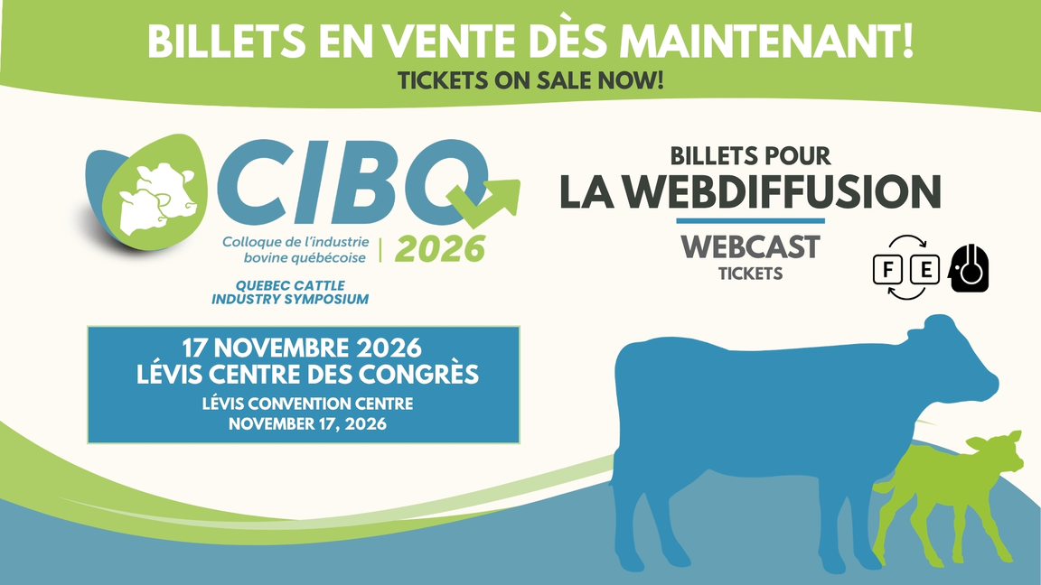 Colloque de l'industrie bovine québécoise 2026 - WEBDIFFUSION