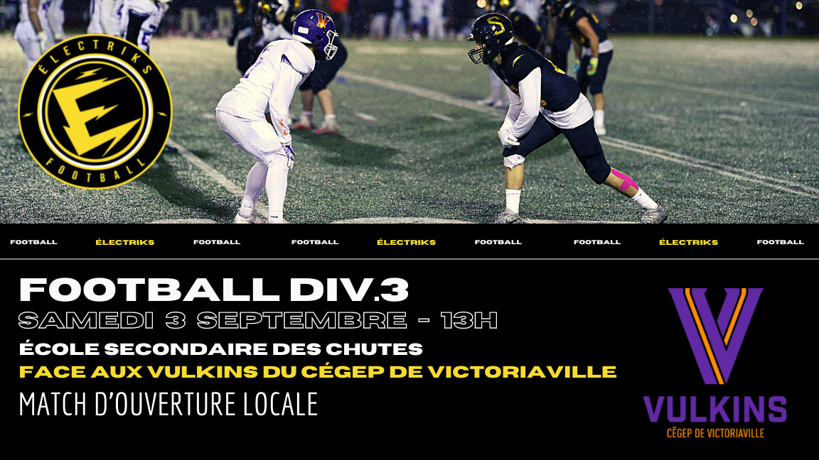 Les Électriks du Cégep de Shawinigan présentent Football Électriks vs