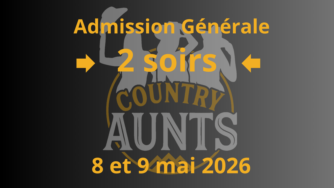 Admission 2 soirs / 8 et 9 mai 2026