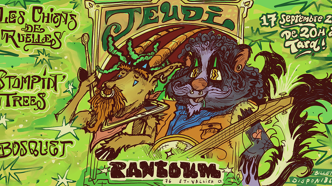 Party de Lancement du Festitook avec Les Chiens De Ruelles, Stompin' Trees et Bosquet!
