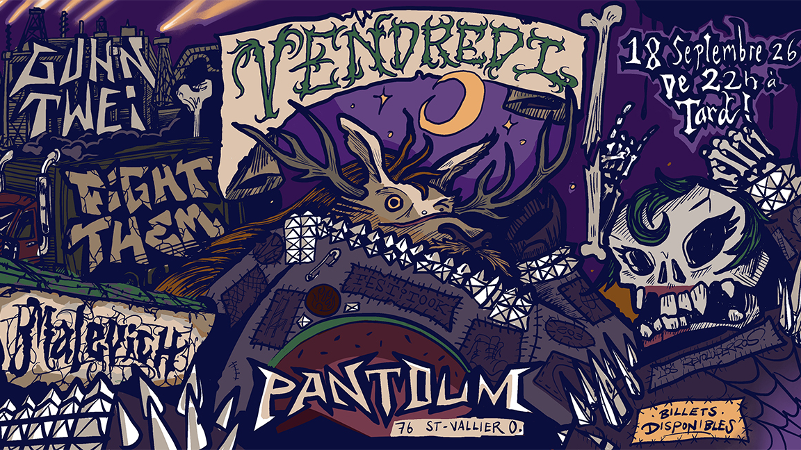 Afterparty FESTITOOK du VENDREDI au PANTOUM, avec GUHN TWEI, FIGHT THEM et MALEVICH