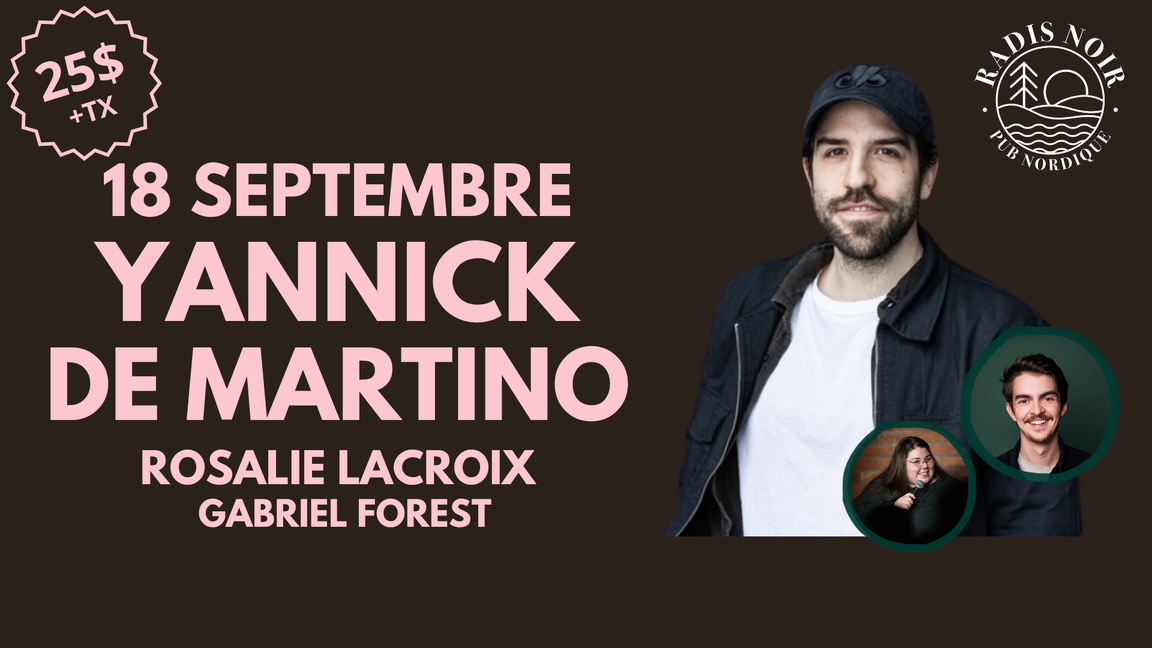 Yannick de Martino aux Vendredis de l’humour