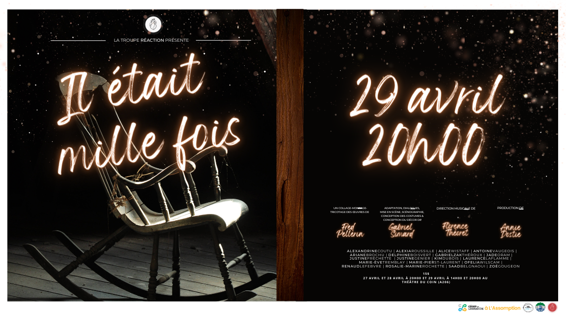 Spectacle de théâtre RéAction / samedi 29 avril 20h00