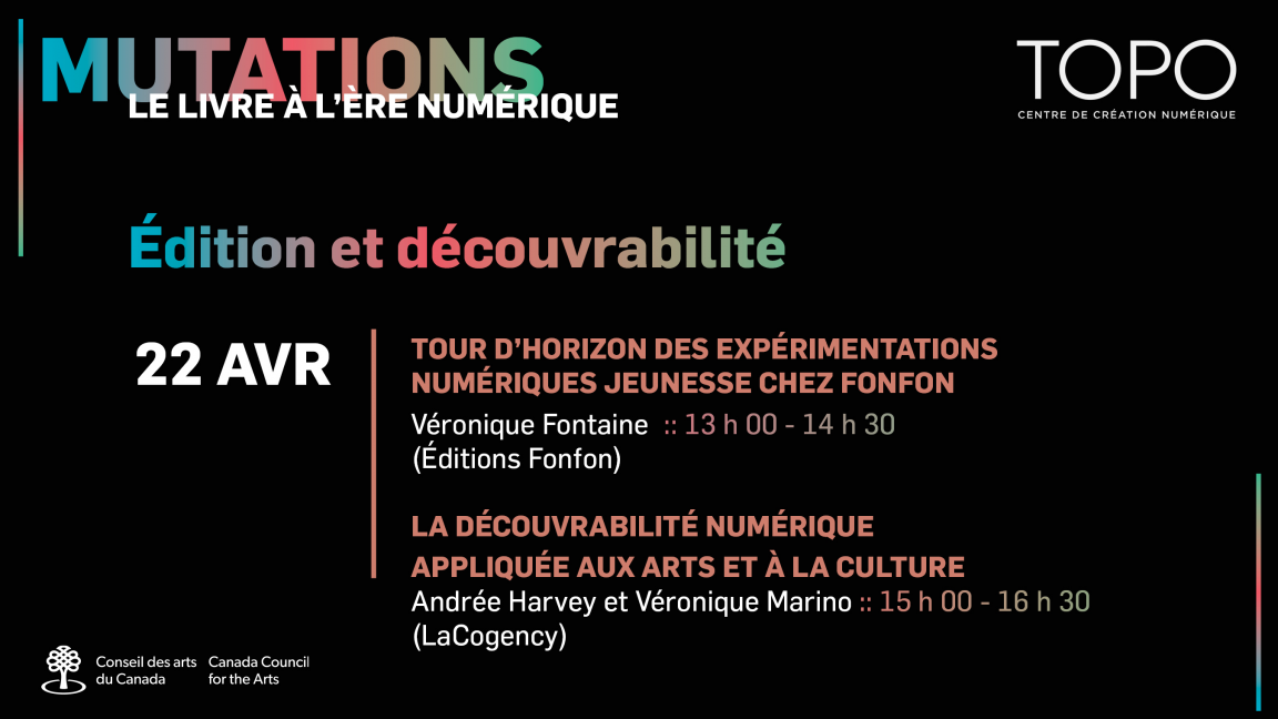 Édition et découvrabilité | Présentations de Véronique Fontaine + Andrée Harvey et Véronique Marino