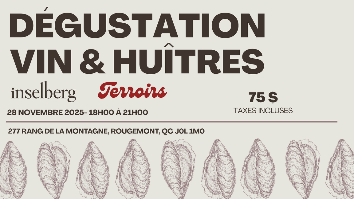 Soirée festive Vin & Huîtres en collaboration avec Terroirs restaurant