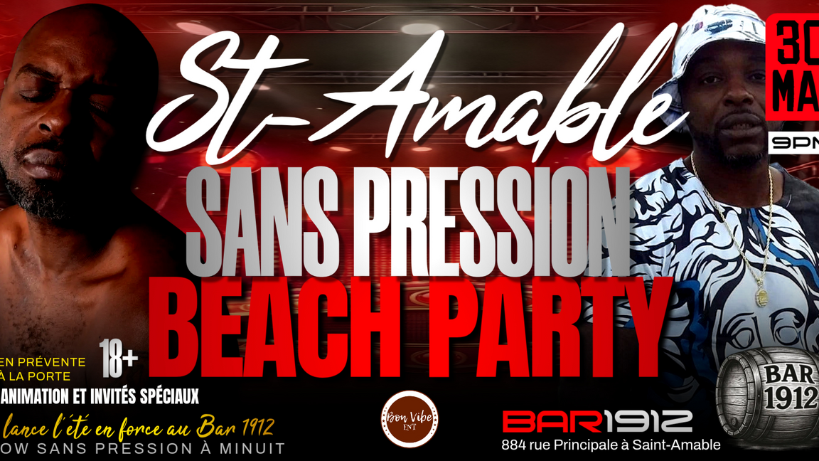 Sans Pression à Saint-Amable , Beach Party