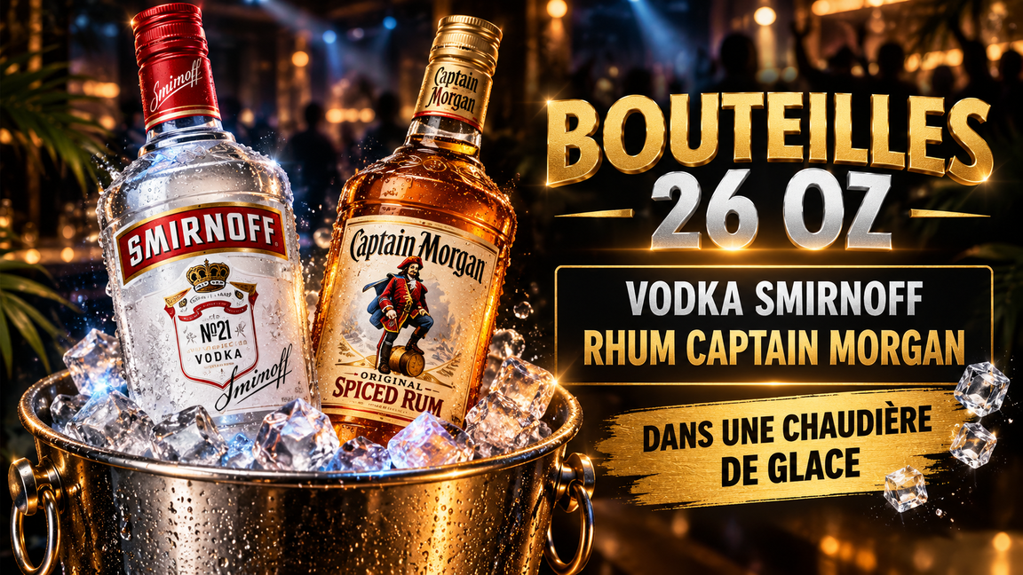 « BOUTEILLE 26 OZ – PRÉVENTE 59 $ » Ce soir réservez avant 20h00