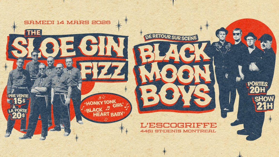 Sloe Gin Fizz + Black Moon Boys