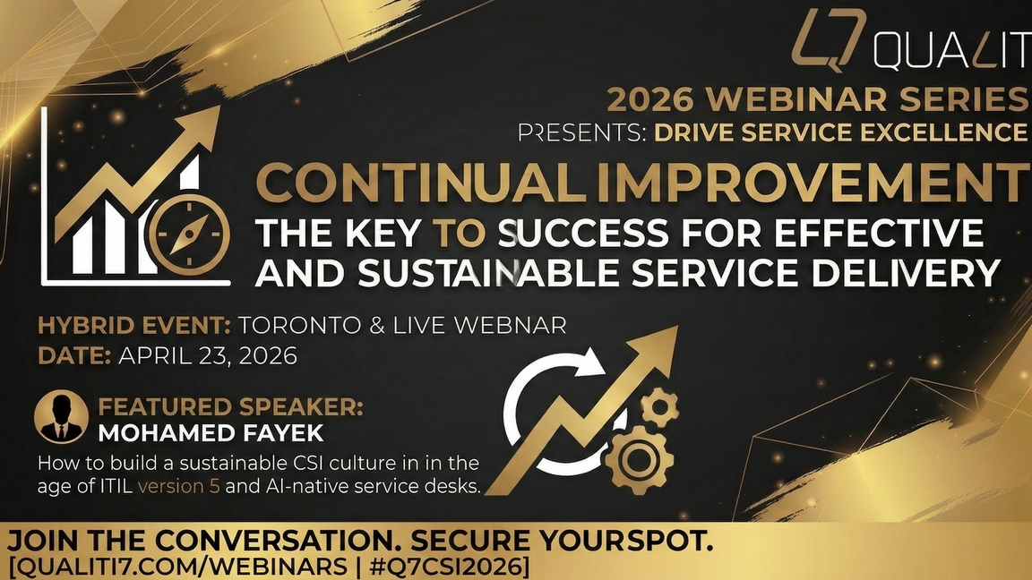 Continual Improvement - The key to success for effective and sustainable service delivery